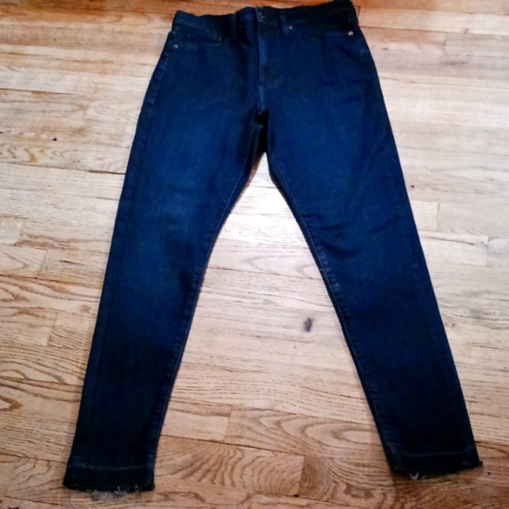 Banana Republic High Rise skinny Dark Blue Jeans Waist 27 pre owned Stretch